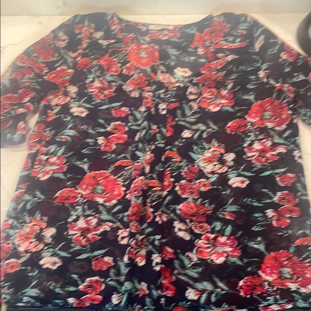 Skies Are Blue Vibrant Floral Top